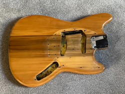 1964 FENDER MUSICMASTER DUO SONIC GUITAR BODY NATURAL 4 LB 12 OZ