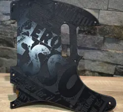 VINTAGE ESSO TEXTURED PICKGUARD BLACK - FITS FENDER TELECASTER - USA MADE
