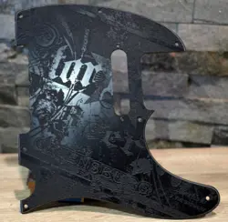 VINTAGE STAR BREWING TEXTURED PICKGUARD BLACK - FITS FENDER TELECASTER - USA