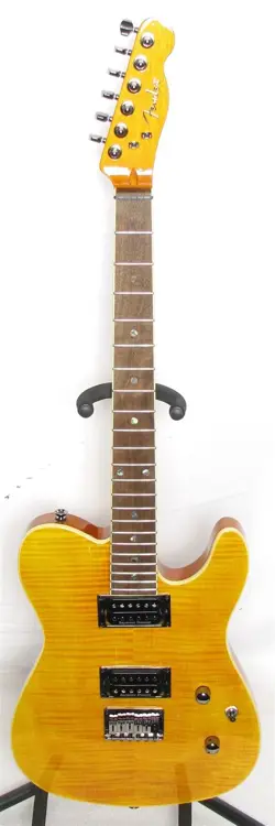 FENDER CUSTOM TELECASTER FMT HH ELECTRIC GUITAR LAUREL NECK AMBER
