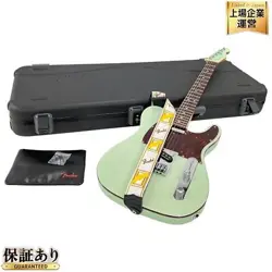ELECTRIC GUITAR FENDER TRANSPARENT TELECASTER SURF GREEN ROSEWOOD WITH HARD CASE