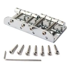 1 SET BRIDGE FOR FENDER PRECISION JAZZ BASS GUITAR PARTS CHROME 201B-4 BADASS H