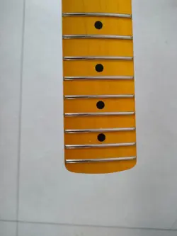 22 FRET MATTE YELLOW ST MAPLE ELECTRIC GUITAR NECK FOR FENDER REPLACEMENT