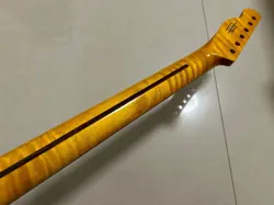 21 FRET FLAME MAPLE YELLOW GLOSS GUITAR NECK FOR FENDER TELECASTER NECK REPLACE
