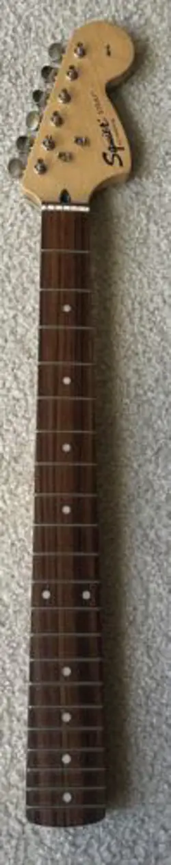 2000 FENDER SQUIER STRATOCASTER NECK - 70'S LARGER HEADSTOCK W/ UPGRADES NICE!