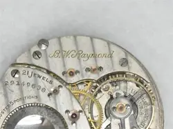 VINTAGE 21 JEWEL ELGIN GR 478 BW RAYMOND 16S RAILROAD POCKET WATCH MOV'T & DIAL