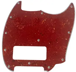 GUITAR PICKGUARD FOR FENDER SERIES MUSTANG P90 STYLE 4 PLY RED TORTOISE