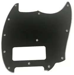 GUITAR PICKGUARD FOR FENDER SERIES MUSTANG P90 STYLE 3 PLY BLACK