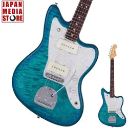 FENDER MADE IN JAPAN 2024 HYBRID II JAZZMASTER QUILT AQUAMARINE ELECTRIC GUITAR