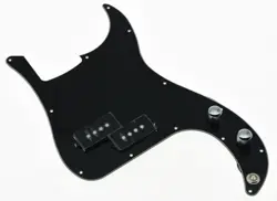 BLACK 3 PLY PRE-WIRED LOADED P BASS PICKGUARD FOR FENDER PRECISION BASS GUITAR