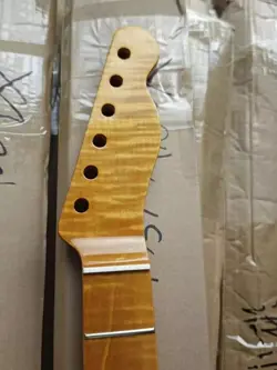 21 FRET TIGER ROASTED FLAME MAPLE ELECTRIC GUITAR NECK FOR FENDER TL REPLACEMENT