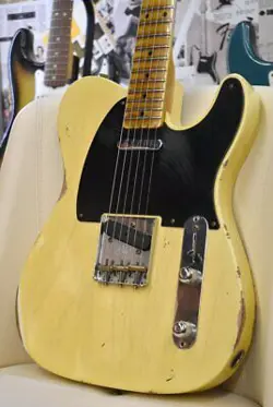 FENDER CUSTOM SHOP 1954 TELECASTER RELIC F.AGED NOCASTER BLONDE R137632 #GGBA8
