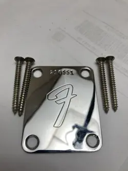VINTAGE FENDER 1967 ELECTRIC GUITAR NECK PLATE