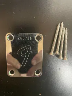 1969 FENDER STRATOCASTER TELECASTER F NECK PLATE W SCREWS VINTAGE 1968 1970
