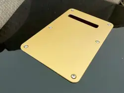 FENDER STRATOCASTER ULTRA CAVITY PLATE TREMOLO COVER GOLD GUITAR PARTS BACK USA