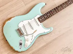 2013 FENDER CUSTOM SHOP 1960 STRATOCASTER HEAVY RELIC, FADED SONIC BLUE W/ COA