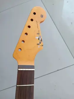 YELLOW 21 FRET STRAT ELECTRIC GUITAR NECK MAPLE FOR DIY FENDER REPLACE ROSEWOOD