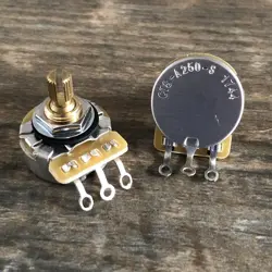 PREMIUM CTS 250K AUDIO SHORT SPLIT SHAFT TAPER POT FOR FENDER STRATOCASTER TELE