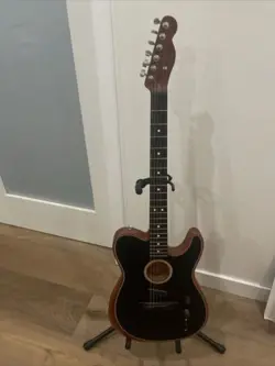 FENDER ACOUSTASONIC TELECASTER GUITAR WITH BAG - BLACK