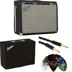 FENDER '65 TWIN REVERB 2X12-INCH 85-WATT TUBE COMBO AMP AND COVER BUNDLE