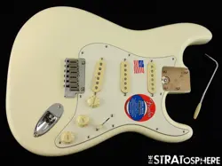AMERICAN FENDER JEFF BECK STRAT LOADED BODY, STRATOCASTER OLYMPIC WHITE