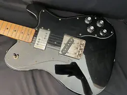FENDER JAPAN TELECASTER CUSTOM TC72-60 BLACK USED MAPLE NECK W/SOFT CASE