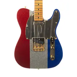 FENDER LIMITED EDITION BUCK OWENS TELECASTER - RED, SILVER AND BLUE SPARKLE