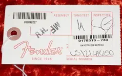 MAINTAINED FENDER SLCT