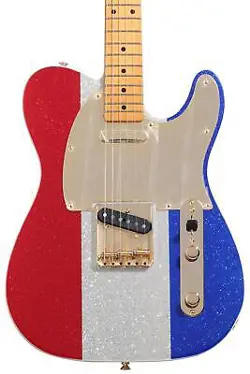 FENDER LIMITED-EDITION BUCK OWENS TELECASTER ELECTRIC GUITAR - RED, SILVER, AND