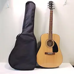 LIGHT BROWN FENDER FA-100 NATURAL ACOUSTIC GUITAR