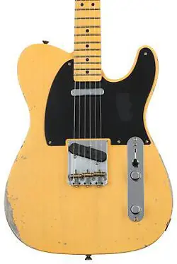 FENDER CUSTOM SHOP 1950 DOUBLE ESQUIRE RELIC ELECTRIC GUITAR - AGED NOCASTER