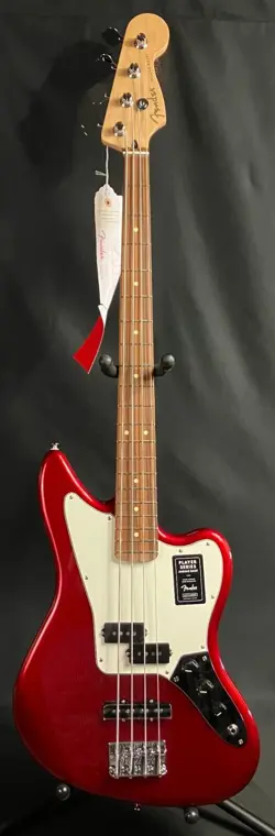 FENDER PLAYER JAGUAR BASS 4-STRING BASS GUITAR CANDY APPLE RED FINISH