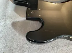 SQUIER BY FENDER P-BASS PRECISION BASS GUITAR BODY BLACK LOADED ELECTRONICS