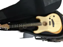 USED FENDER AMERICAN ACOUSTASONIC STRATOCASTER NATURAL W/ EBONY FB