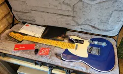 2023 FENDER AMERICAN ULTRA TELE TELECASTER ELECTRIC GUITAR COBRA BLUE W/ CASE