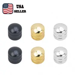 2 PCS METAL GUITAR DOME TOP VOLUME TONE KNOBS FOR FENDER SQ TELE ST 3 COLORS