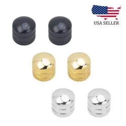 2 PCS DOME METAL GUITAR 6MM SHAFT VOLUME TONE KNOBS FOR FENDER SQ TELE STRAT