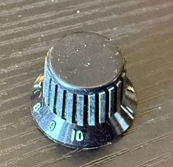 NOS FENDER HM ELITE CONTEMPORARY STRAT KNOB RUBBER GRIP BLACK 1980'S