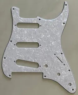 CUSTOM FOR FENDER START FLOYD ROSE TREMOLO SSS GUITAR PICKGUARD WHITE PEARL