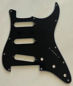 CUSTOM FOR FENDER START FLOYD ROSE TREMOLO SSS GUITAR PICKGUARD 3-PLY BLACK