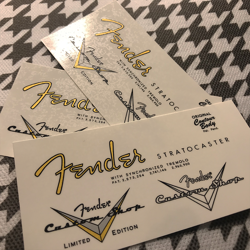 3PCS FENDER ST  DECAL WATERSLIDE TRANSFER GUITAR HEAD HEADSTOCK LOGO STICKER