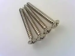 NICKEL NECK PLATE MOUNTING SCREWS FOR FENDER BASS & GUITARS