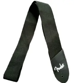 FENDER GUITAR STRAP HOLDER GENUINE BLACK WHITE LOGO 57 INCHES