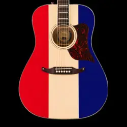 FENDER BUCK OWENS KINGMAN RED WHITE AND BLUE ACOUSTIC ELECTRIC GUITAR