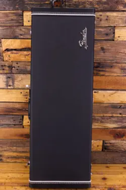 FENDER CLASSIC SERIES WOOD STRAT/TELE CASE BLACK BLACK ISSUE