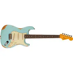 FENDER CUSTOM SHOP 1964 L-SERIES STRATOCASTER HEAVY RELIC GUITAR, DAPHNE BLUE