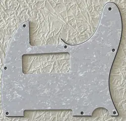 NEW GREAT-FOR FENDER ESQUIRE 8 HOLE TELECASTER P90 STYLE GUITAR PICKGUARD WHITE