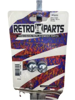 RETRO PARTS DOME KNOBS FENDER STYLE CHROME SILVER