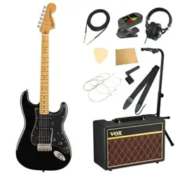 SQUIER BY FENDER CLASSIC VIBE '70S STRATOCASTER HSS BLK MN WITH VOX AMPLIFIER 11