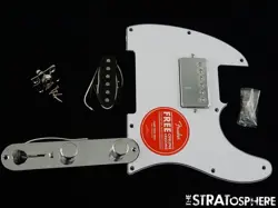 FENDER SQUIER AFFINITY TELE FMT SH LOADED PICKGUARD, PICKUPS PLATE KNOBS WHITE